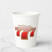 Gobelets En Papier Lucky Sevens - Slot Machine Jackpot (Recto)