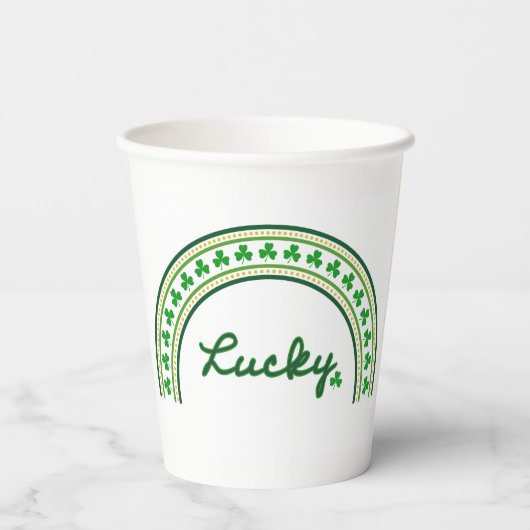 Gobelets En Papier Lucky Shamrock (Verso)