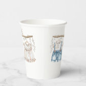 Gobelets En Papier Lui ou elle Aquarelle Vêtements Révélation de genr (Droite)