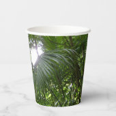 Gobelets En Papier Lumière du soleil à travers la canopée de la forêt (Verso)