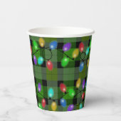 Gobelets En Papier Lumières De Noël Sur Plaid (Verso)