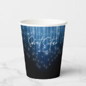 Gobelets En Papier Lumières en cascade Sweet 16 Blue ID790 (Verso)