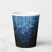 Gobelets En Papier Lumières en cascade Sweet 16 Blue ID790 (Recto)