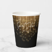 Gobelets En Papier Lumières en cascade Sweet 16 Gold ID790 (Verso)