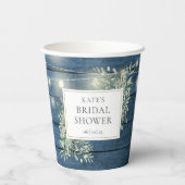 Gobelets En Papier Lumières Guirlandes Rustiques Réception de Mariage (Verso)