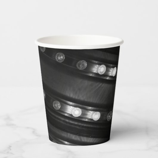 Gobelets En Papier Luminaires noir et blanc (Verso)