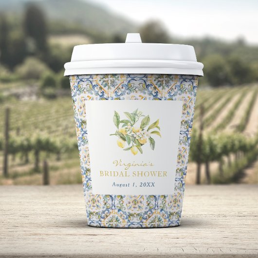 Gobelets En Papier Lunch de mariage au citron