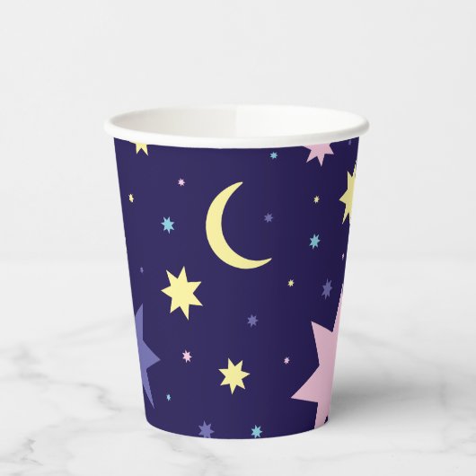 Gobelets En Papier Lune et étoiles. (Gauche)
