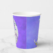 Gobelets En Papier Lune Mystique Croissant À Visage Abstrait (Droite)