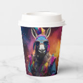 Gobelets En Papier Lunettes bleues Funky Donkey (Verso)