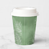 Gobelets En Papier Lush Palm Leaf Mariage Moss Green ID956 (Droite)
