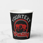 Gobelets En Papier Lutter AJOUTER LE NOM Grappe Champion d'équipe (Recto)