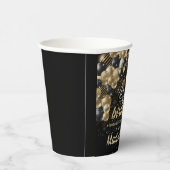 Gobelets En Papier Luxe 40e anniversaire Black Gold personnalisé (Droite)
