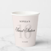 Gobelets En Papier Luxe Elegant Rose Sweet 16 (Recto)