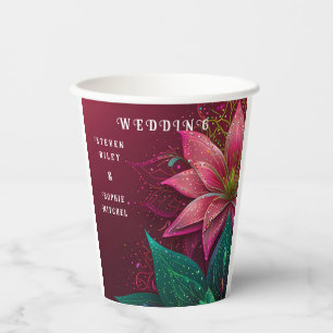 Gobelets En Papier Luxueuse Suite de Faire-part de mariage Florales