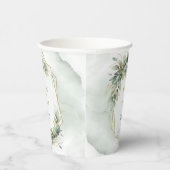 Gobelets En Papier Luxuriante végétation eucalyptus et mariage or (Droite)