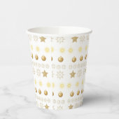 Gobelets En Papier Luxury Gold & White Christmas (Gauche)