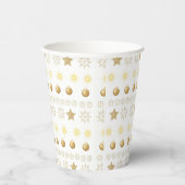 Gobelets En Papier Luxury Gold & White Christmas (Droite)