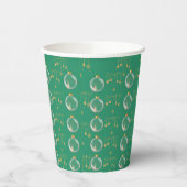 Gobelets En Papier Luxury Green and Gold Bauble Christmas (Gauche)