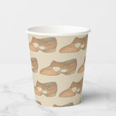Gobelets En Papier Lyrical Tan Moderne Danse Enseignant Chaussure Imp (Verso)
