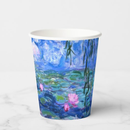 Gobelets En Papier Lys d'eau rose Monet (Verso)