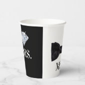 Gobelets En Papier M. et Mme Mariage Noir & Blanc (Droite)