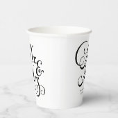 Gobelets En Papier M. et Mme Rustic mariage personnalisé (Droite)