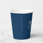 Gobelets En Papier M. et Mme Wedding Favor Solid Navy Blue (Droite)