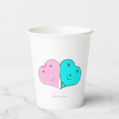 Gobelets En Papier m. & mme Ballotin de coeurs (Verso)