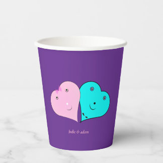 Gobelets En Papier m. & mme Ballotin de coeurs