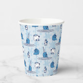 Gobelets En Papier M. Narwhal Blue Snowflake Motif (Gauche)