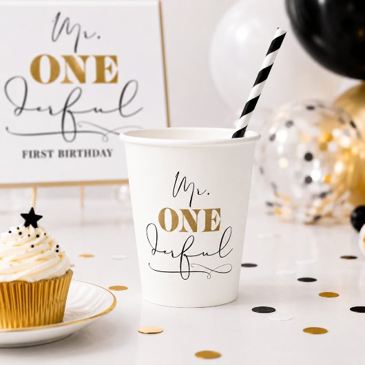 Gobelets en papier M. Onederful