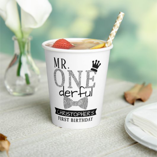 Gobelets En Papier M. ONEderful 1er anniversaire (Insitu)