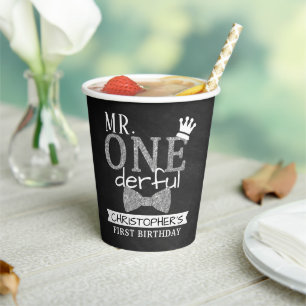 Gobelets En Papier M. ONEderful 1er anniversaire