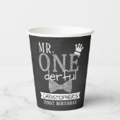 Gobelets En Papier M. ONEderful 1er anniversaire (Verso)