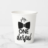 Gobelets En Papier M. ONEderful M. Wonderful Premier 1er anniversaire (Verso)