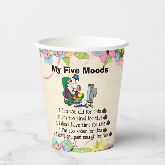 Gobelets En Papier Ma coupe de papier Five Moods (Recto)