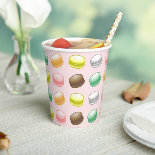 Gobelets En Papier Macarons Sweet 16 Fête (Insitu)