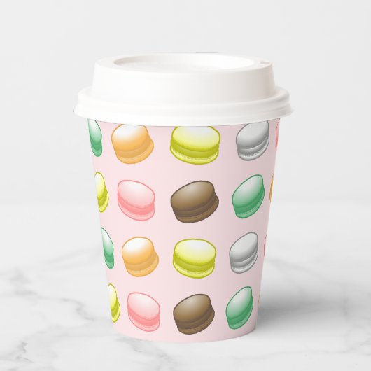 Gobelets En Papier Macarons Sweet 16 Party (Recto)
