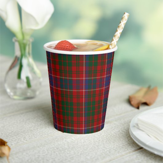 Gobelets en papier MacRae Tartan Plaid (Insitu)