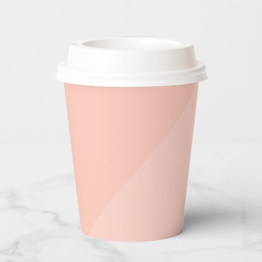 Gobelets En Papier Mademoiselle Peach Rose | Pastel Moderne Minimalis (Verso)