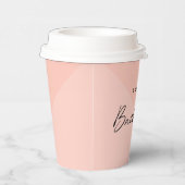 Gobelets En Papier Mademoiselle Peach Rose | Pastel Moderne Minimalis (Droite)