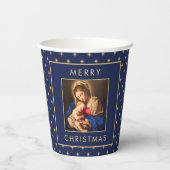 Gobelets En Papier Madonna & Child Fête traditionnelle de Noël (Verso)