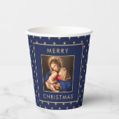 Gobelets En Papier Madonna & Child Fête traditionnelle de Noël (Recto)