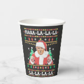 Gobelets En Papier Maga La La La Trump Noël Inauguration 47e (Recto)