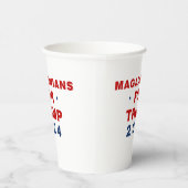 Gobelets En Papier Magadoniens pour Trump 2024 Rouge bleu (Droite)