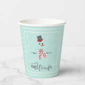 Gobelets En Papier Magic and Wonder Christmas Snowman Mint ID440 (Recto)