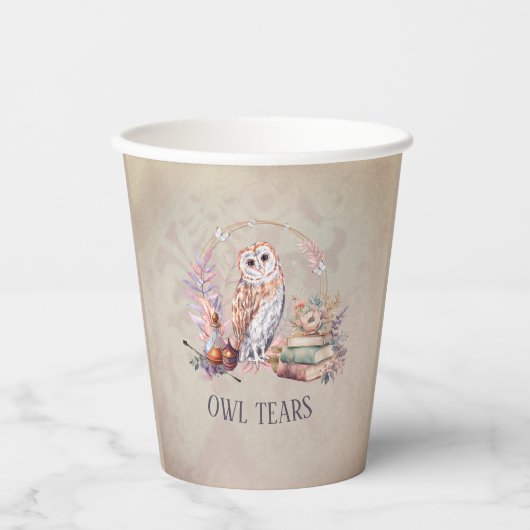 Gobelets En Papier Magic Owl Tears Girl Wizard Birthday (Recto)