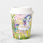 Gobelets En Papier Magic Pastel Custom Unicorn Anniversaire (Verso)