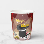 Gobelets En Papier Magic Show Stage Red Anniversaire (Verso)